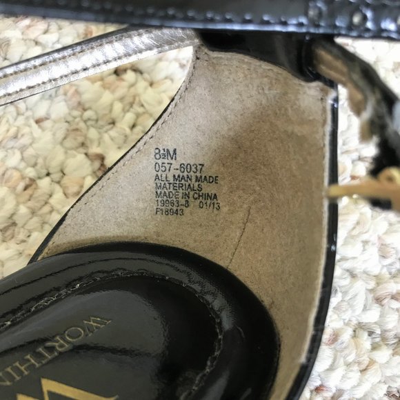 Worthington 8.5 Formal Strappy Black Sandal - Picture 3 of 4